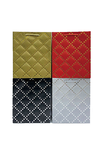 Mirific Party Set de 4 pungi cadou - auriu, negru, roșu, argintiu, 40x32x12 c...