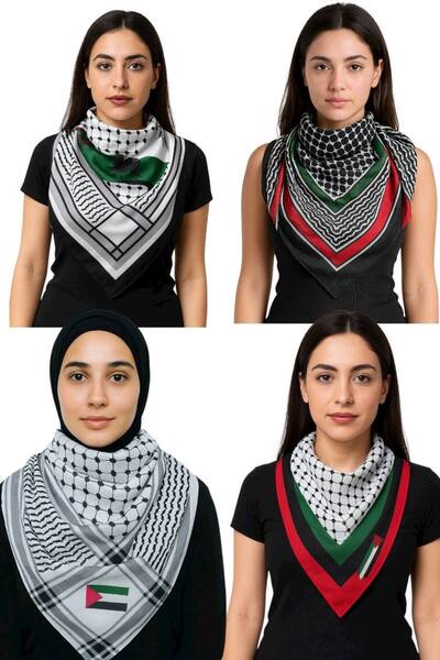 ALDAIYR 4 Pieces of 100/100 Santa Palestine Flag