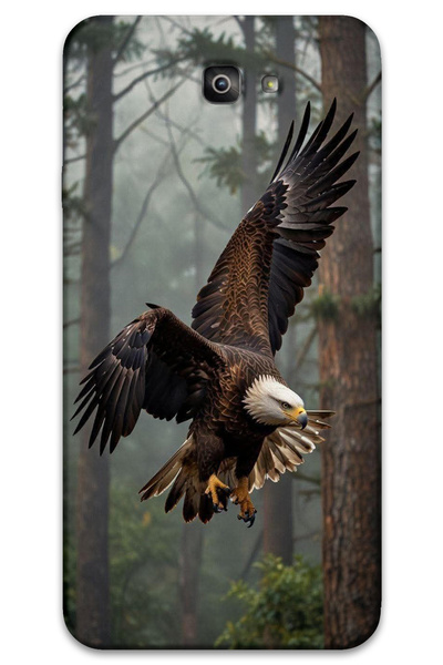 MRCİLETİSİM غطاء خلفي لهاتف سامسونج جالاكسي J7 برايم HD Pattern مطبوع - Eagle