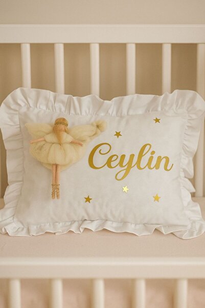 Bonika Keçe Bebekli Fırfırlı Bebek Takı Yastığı