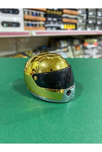tutuştur Kask Şekilli Metal Çakmak - Gold