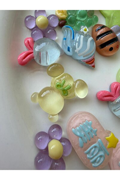 Bumelo 2D Düz 33 adet Karışık Renkli Reçine Boncuk - Kendin Yap El Sanatları ...