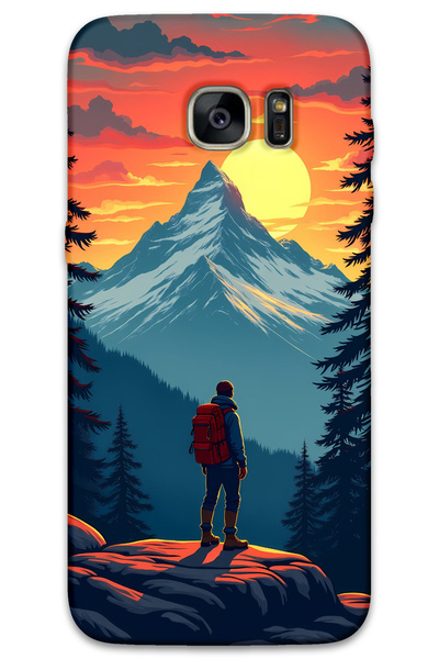 MRCİLETİSİM غطاء خلفي لهاتف سامسونج جالاكسي S7 إيدج بنمط HD مطبوع - إيفرست