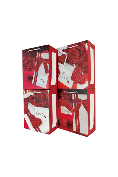 Mirific Party Set de 4 pungi cadou multicolore, 40 x 30 x 12 cm, dragoste, PZ...