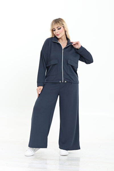 MJORA Modal Fabric Front Pleated Trousers & Adjustable Jacket Top and Bottom Set