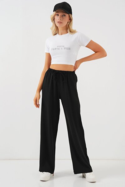 Hiccup Bdart High Waist Relaxed Fit Wide Leg Pants