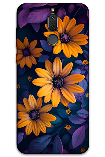 MRCİLETİSİM غطاء خلفي لهاتف هواوي ميت 10 لايت بنمط HD مطبوع - زهرة صفراء