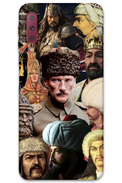 MRCİLETİSİM غطاء خلفي لهاتف سامسونج جالاكسي A7 2018 بنمط HD مطبوع - Big Turks