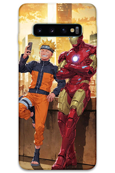 MRCİLETİSİM غطاء خلفي لهاتف سامسونج جالاكسي S10 بنمط HD مطبوع - الرجل الحديدي