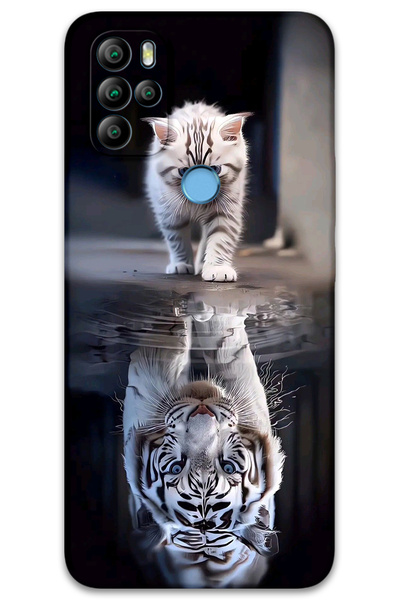 MRCİLETİSİM غطاء خلفي من جينرال موبايل GM 21 Pro Case HD Pattern مطبوع - عاكس للقطط