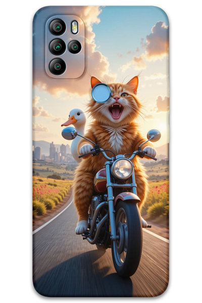 MRCİLETİSİM غطاء خلفي من جينرال موبايل GM 21 Pro Case HD Pattern مطبوع - Crazy Cat