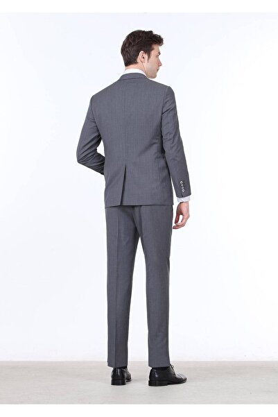 Ramsey Gray Plain Regular Fit 100% Wool Suit