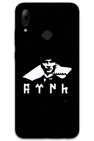 MRCİLETİSİM غطاء خلفي لهاتف هواوي بي سمارت 2019 بنمط HD مطبوع - ذئب أتاتورك