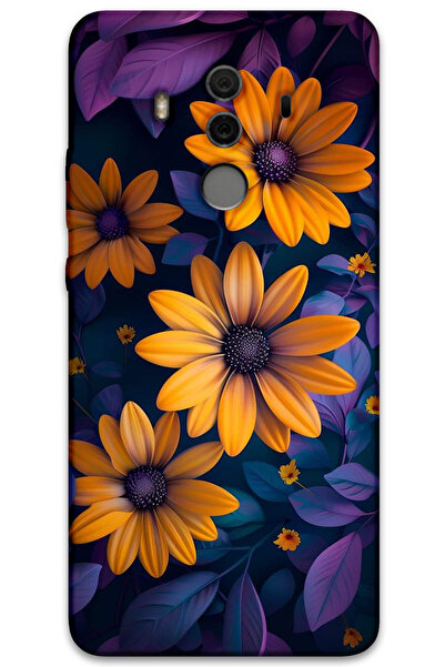 MRCİLETİSİM غطاء خلفي لهاتف هواوي ميت 10 برو بنمط HD مطبوع - زهرة صفراء