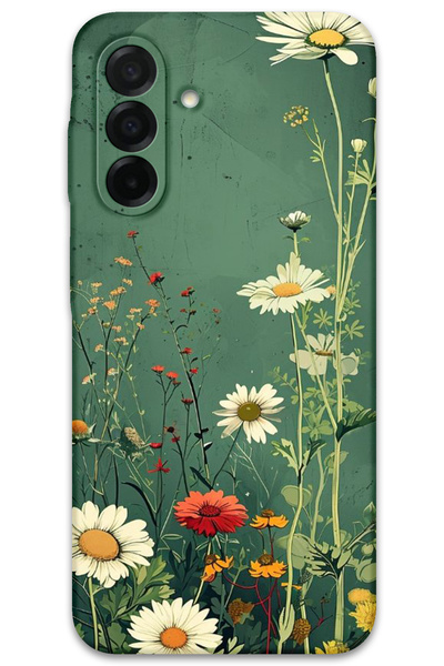 MRCİLETİSİM غطاء خلفي لهاتف سامسونج جالاكسي A17 بنمط HD مطبوع - ديزي أخضر