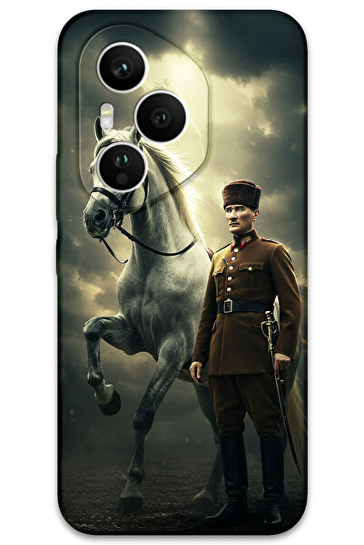 MRCİLETİSİM غطاء خلفي لهاتف هواوي هونور 400 برو بنمط HD مطبوع - أتاتورك شيمبك