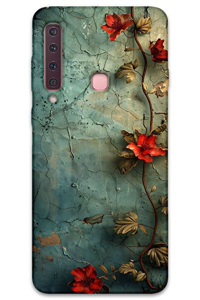 MRCİLETİSİM غطاء خلفي لهاتف سامسونج جالاكسي A9 2018 بنمط HD مطبوع - زهرة اللبلاب