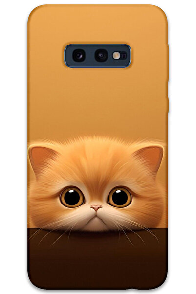 MRCİLETİSİM Samsung Galaxy S10E Kılıf HD Desen Baskılı Arka Kapak - Sarı Yavr...