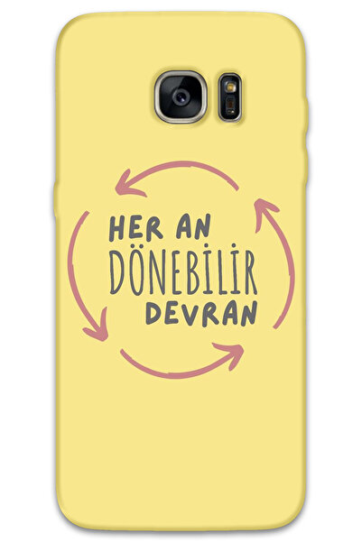 MRCİLETİSİM غطاء خلفي لهاتف سامسونج جالاكسي S7 إيدج بنمط HD مطبوع - ديفران دوينر