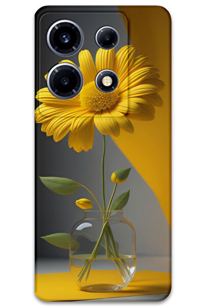 MRCİLETİSİM غطاء خلفي لهاتف انفينيكس نوت 30 VIP بنمط HD B مطبوع - زهرة الفانوس