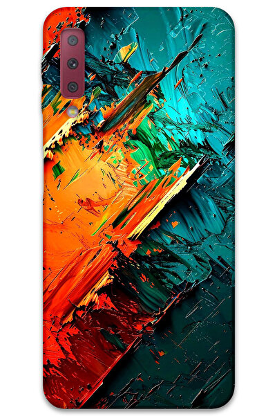 MRCİLETİSİM غطاء خلفي لهاتف سامسونج جالاكسي A7 2018 بنمط HD مطبوع - كريستال