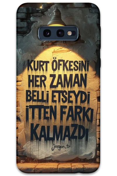 MRCİLETİSİM غطاء خلفي لهاتف سامسونج جالاكسي S10E بنمط HD مطبوع - غضب الذئب