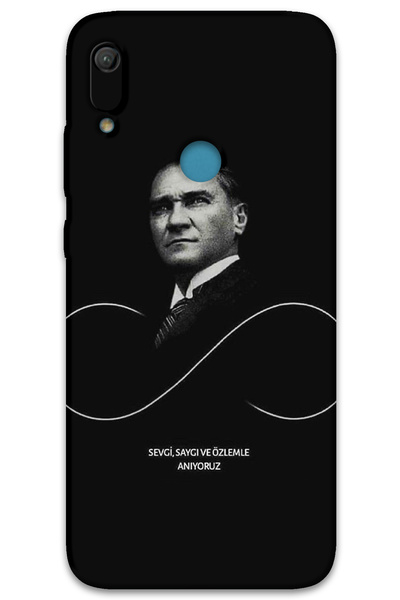 MRCİLETİSİM غطاء خلفي لهاتف هواوي Y6S بنمط HD مطبوع - أتاتورك إنفينيتي