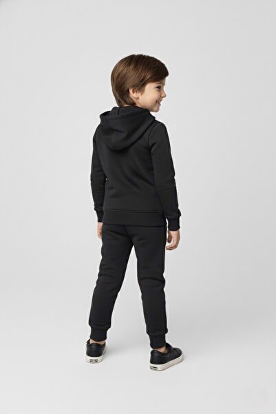 Mnk Baby&Kids Boy's Zipper Closure Hooded Transitional Tracksuit Set M00765 Smoked