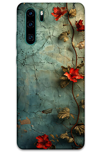MRCİLETİSİM غطاء خلفي لهاتف هواوي P30 Pro بنمط HD مطبوع - زهرة اللبلاب