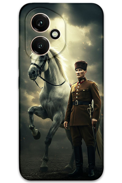 MRCİLETİSİM غطاء خلفي لهاتف هواوي هونور 400 بنمط HD مطبوع - أتاتورك شيمبك