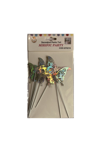 Mirific Party Silver topper set, butterflies, PPQT8218