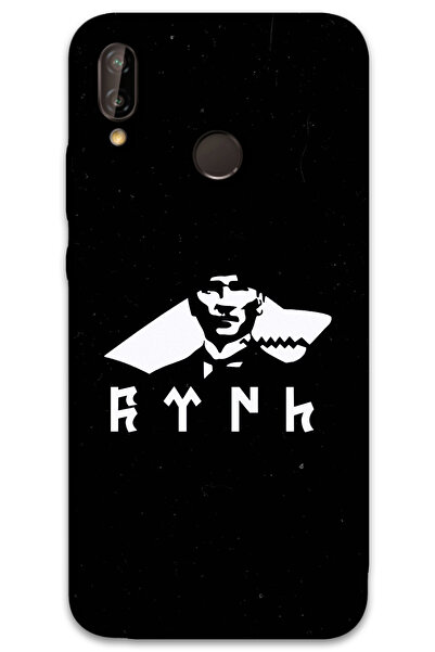 MRCİLETİSİM غطاء خلفي لهاتف هواوي P20 لايت بنمط HD مطبوع - أتاتورك وولف