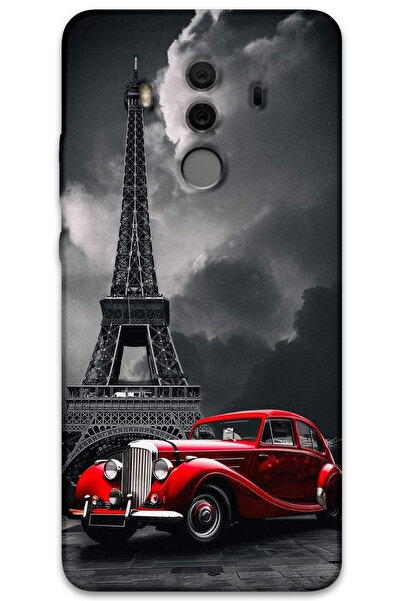 MRCİLETİSİM غطاء خلفي لهاتف هواوي ميت 10 برو بنمط HD مطبوع - كول إيفل