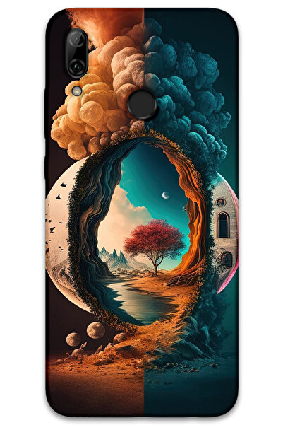 MRCİLETİSİM غطاء خلفي لهاتف هواوي بي سمارت 2019 بنمط HD مطبوع - ليلة القمر