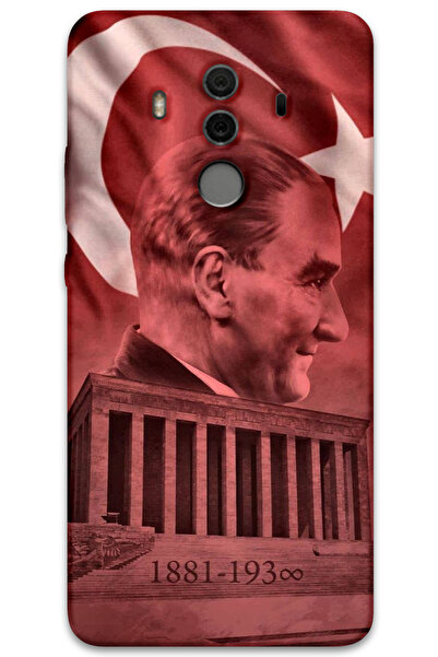 MRCİLETİSİM غطاء خلفي لهاتف هواوي ميت 10 برو بنمط HD مطبوع - أتاتورك أناميكابير