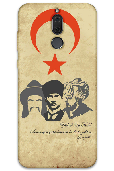 MRCİLETİSİM غطاء خلفي لهاتف هواوي ميت 10 لايت بنمط HD مطبوع - يوسل آي ترك