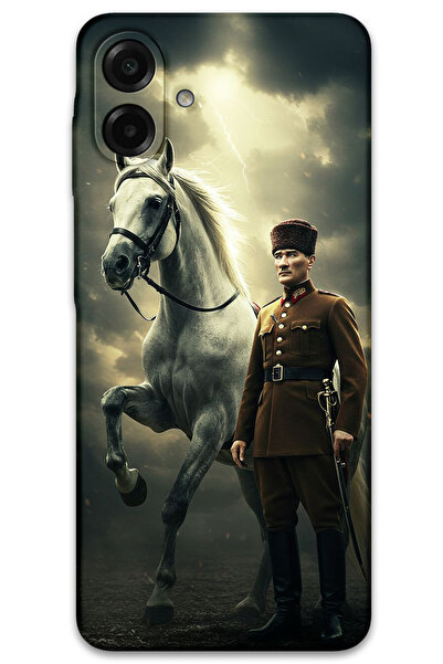 MRCİLETİSİM غطاء خلفي لهاتف سامسونج جالاكسي A07 بنمط HD مطبوع - أتاتورك شيمبك