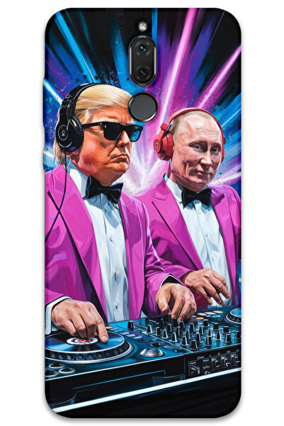 MRCİLETİSİM غطاء خلفي لهاتف هواوي ميت 10 لايت بنمط HD مطبوع - دي جي ترامب بوتين