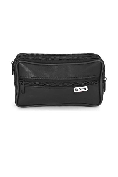 Ayakkabı Ülkesi Three-Pocket 100% Leather Item Attached to Belt Phone Glasses Money Accessory Wallet Bag