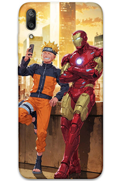 MRCİLETİSİM غطاء خلفي لهاتف هواوي Y7 برايم 2019 بنمط HD مطبوع - الرجل الحديدي