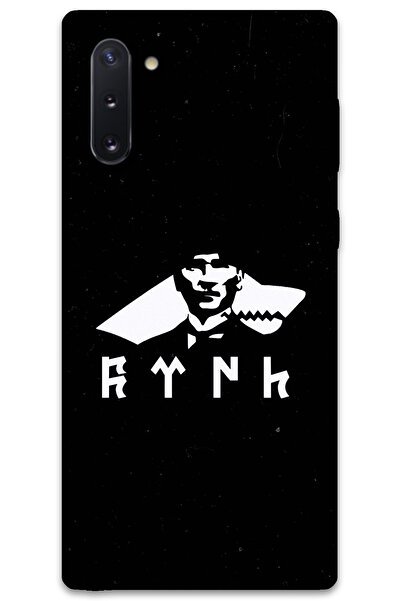 MRCİLETİSİM غطاء خلفي لهاتف سامسونج جالاكسي نوت 10 بنمط HD مطبوع - أتاتورك وولف