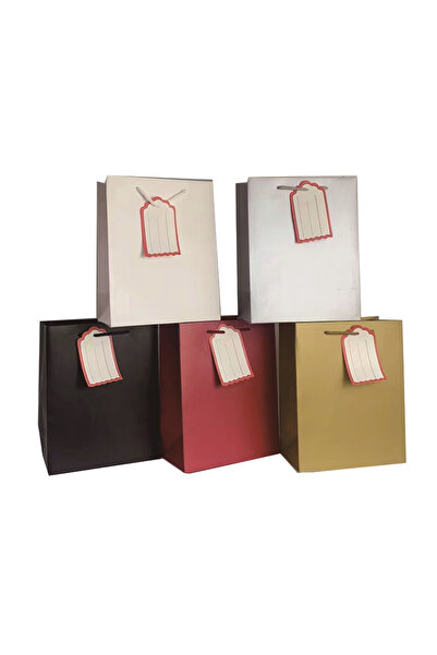 Mirific Party Set de 6 pungi cadou — argintii, albe, negre, roșii, aurii, 44x...