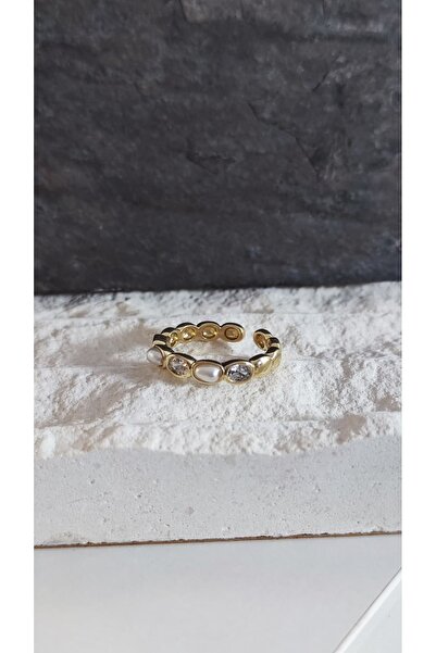 Desire XUPİNG İnci ve Zirkon Taş Detaylı Ayarlanabilir Yüzük