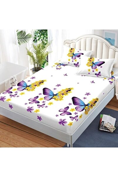 CumparaMisim Fitted Sheet, Satin Cotton, 180x200 cm + 2 Pillowcases 50x70 cm