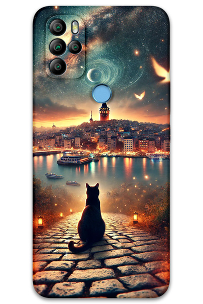 MRCİLETİSİM غطاء خلفي من جينرال موبايل GM 21 Pro Pattern مطبوع - Cat Galata