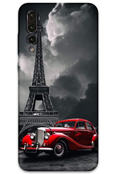 MRCİLETİSİM غطاء خلفي لهاتف هواوي P20 Pro بنمط HD مطبوع - برج إيفل البارد