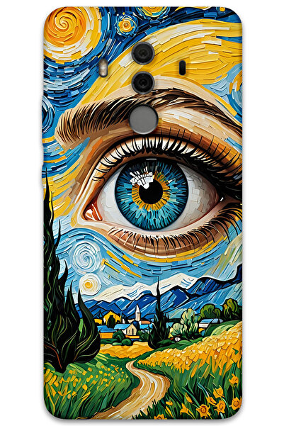 MRCİLETİSİM غطاء خلفي لهاتف هواوي ميت 10 برو بنمط HD مطبوع - آرت جلاس