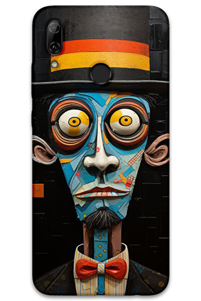 MRCİLETİSİM غطاء خلفي لهاتف هواوي P Smart 2019 بنمط HD مطبوع - صراخ صامت