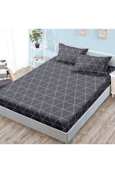 CumparaMisim Fitted Sheet, Satin Cotton, 180x200 cm + 2 Pillowcases 50x70 cm