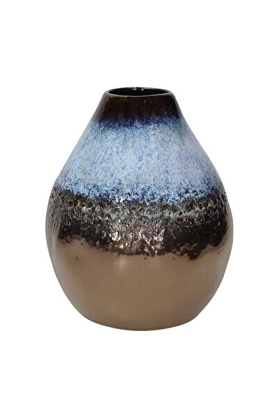 Andrea Fontebasso Vază ceramică Enigma H21 cm bronz/albastru